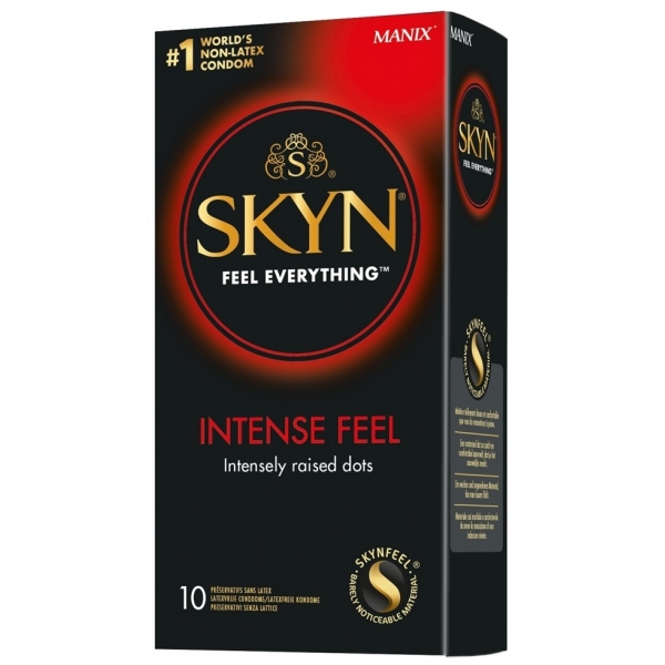 Préservatifs perlés sans latex Skyn Intense Feel x10