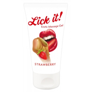 Lick it! Gel da massaggio alla fragola 50ml