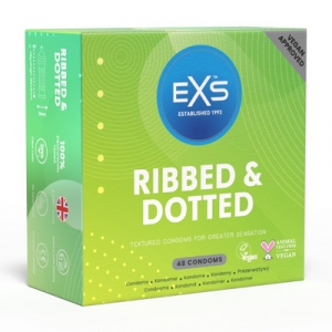 EXS Texturierte Kondome Ribbed & Dotted x48