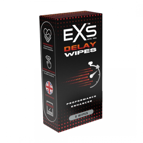 Delay Exs retardant wipes x6