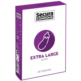 Secura Condoms Préservatifs XXL en latex EXTRA LARGE x48