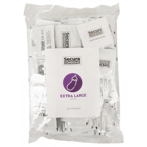 Secura Condoms XXL Condones de látex extra grandes x100