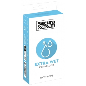 Secura Condoms Extra Wet lubricated condoms x12