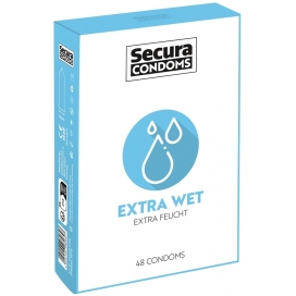 Secura Condoms Préservatifs lubrifiés Extra Wet x48