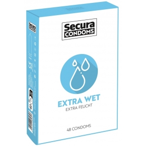 Secura Condoms Extra Wet lubricated condoms x48