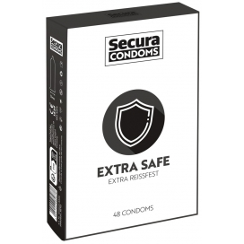 Secura Condoms Extra Safe thick latex condoms x48