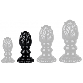 Finial TPE Jelly Butt PLug BLACK M