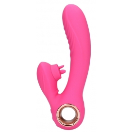 Vibro Conejo Lengua Flicker 19 cm Rosa