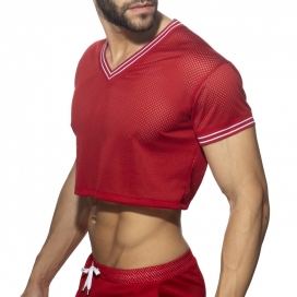 Crop Top SLAM V-NECK Rouge