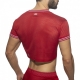 Crop Top Slam V-Neck Red