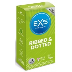 EXS Textured Ribbed & Dotted Condoms x12