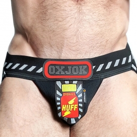 OXJOK by Oxballs OXJOK POPPERJOCK 3D Rubber Huffer Jock Black / Red