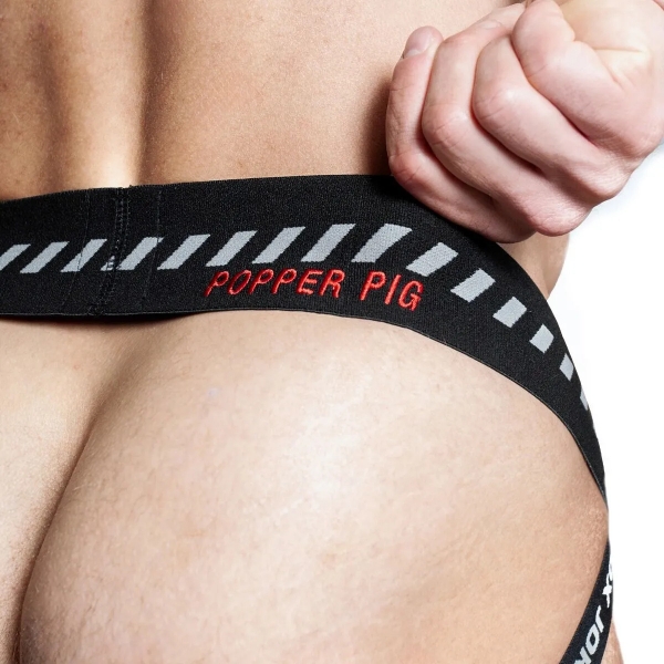 OXJOK POPPERJOCK 3D Rubber Huffer Jock Black / Red