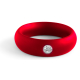 Metalen hanger donut strass rood