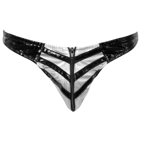 Vinyl Raft sexy briefs Black-Silver