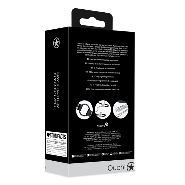 O-Ring 5 cm knevel en tepelklemmen