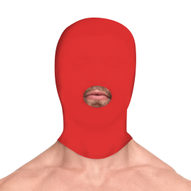 Ouch! Cagoule SM SUBMISSION MASK Rouge