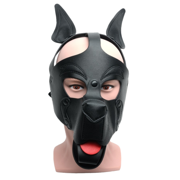 665 Playful Pup Hood All Black