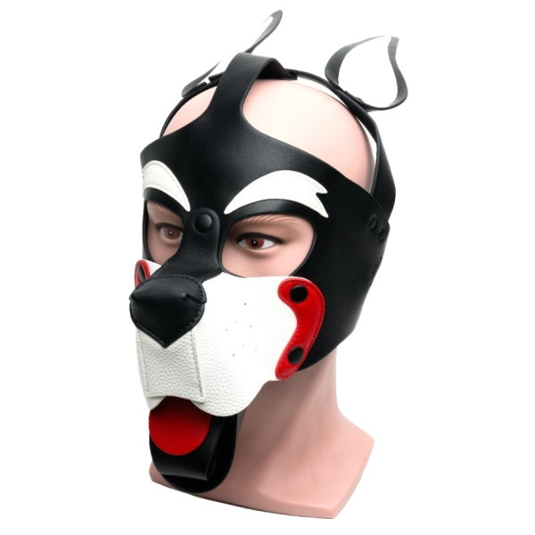 Maske Puppy 665 Weiß und Rot