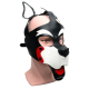 665 Playful Pup Hood Black/White/Red