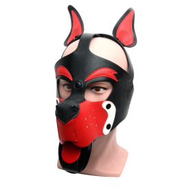 Puppy 665 Mask Red and White