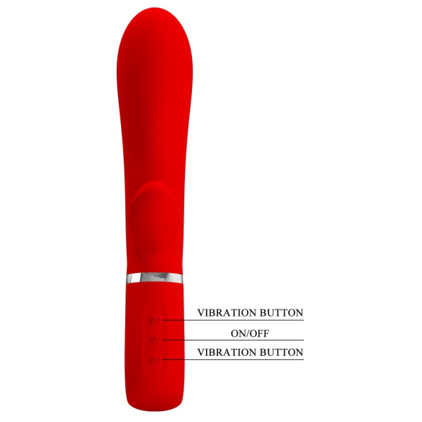 Vibro Conejo Thomas 11 x 3,8cm Rojo