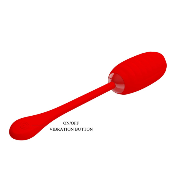 Kirk Huevo Vibrador 8 x 3,5cm Rojo