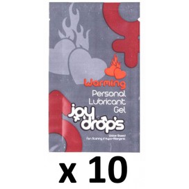 Joy Drops Pack of 10 pods of lubricant Warming Effect 5mL