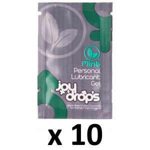 Joy Drops 10 Päckchen Gleitgel mit Minzgeschmack 5mL