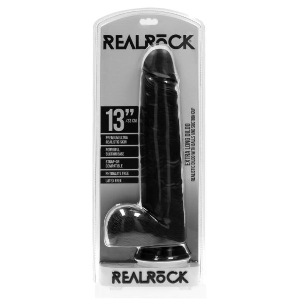 Dildo Extra Longo 26,5 x 6,5cm Preto