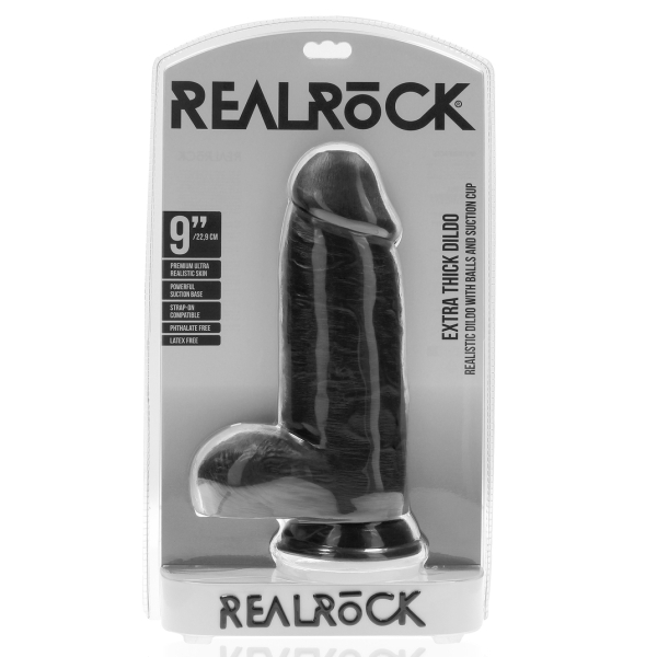 Dildo Extra Dik 18 x 7,5cm Zwart