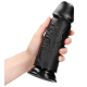 Dildo Extra Grosso 20,5 x 6,5cm Preto