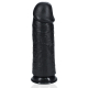 Dildo extra spesso 25,5 x 8 cm nero