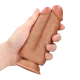 Double Dildo Two In One 15.5 x 6.5cm Brown