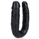 Dildo duplo em forma de U 12 x 3cm preto