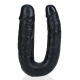 Dildo doppio a forma di U 12 x 3 cm nero