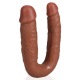 Dildo doppio a forma di U 12 x 3 cm marrone