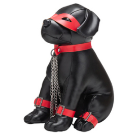 Chien en Simili Captain Chains 24cm Noir