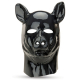 Latex Pig Hood - Black