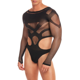 Out Of Orbit Black fishnet bodysuit