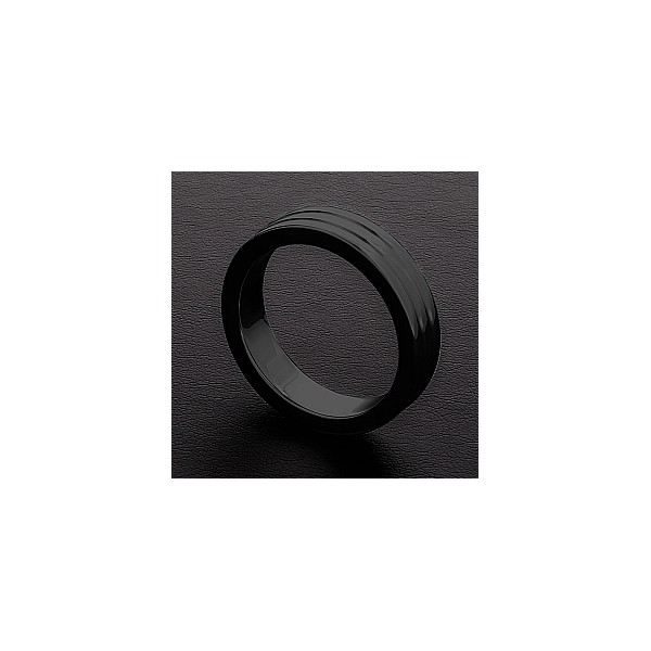 Cockring a coste Triune Black 10 mm