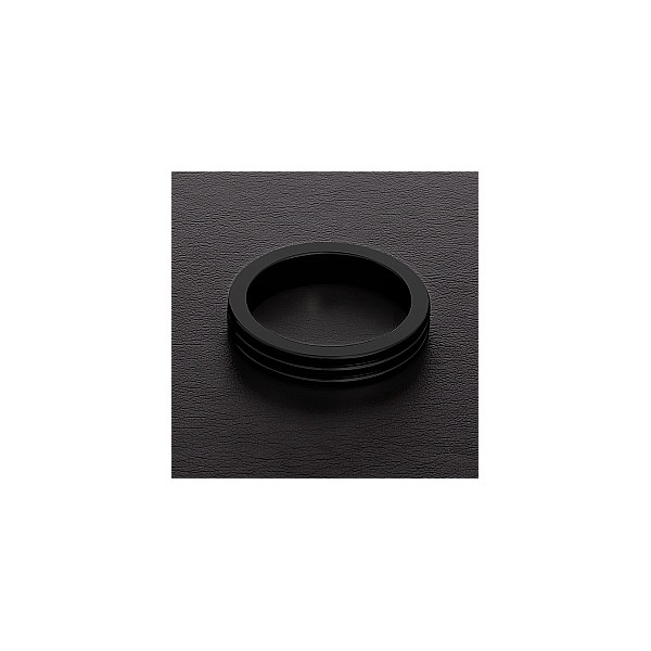 Cockring Ribbed Triune Schwarz 10mm