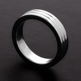 Triune Cockring Ribbed Metall 10mm