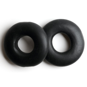 Sport Fucker Lot de 2 Cockrings souples Stacker 20 mm Noirs