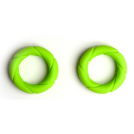 Lot de 2 Anneaux péniens Silicone READY RINGS 28 mm Verts