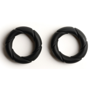 Sport Fucker Juego de 2 anillas Cockrings Ready Negro