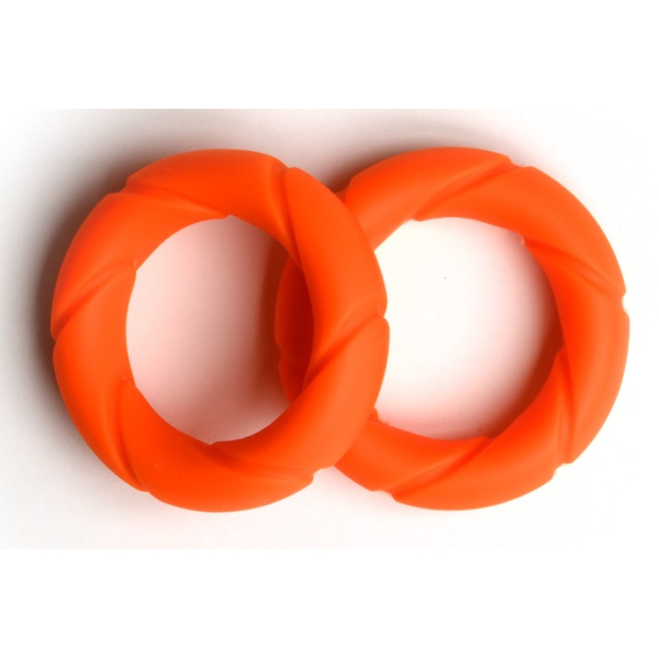 Conjunto de 2 anéis prontos para o uso Cockrings Laranja