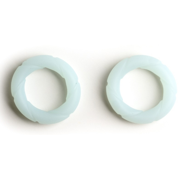 Set of 2 Ready Rings 28 mm Phosphorescent Cockrings