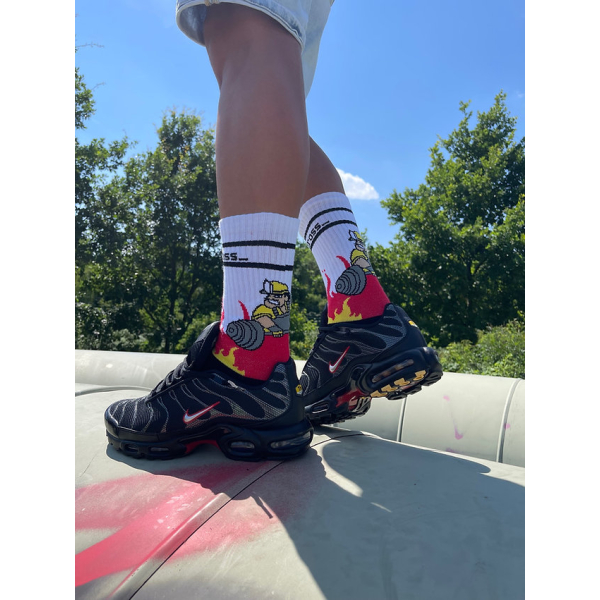 Firecross Addiction Socks Black-White