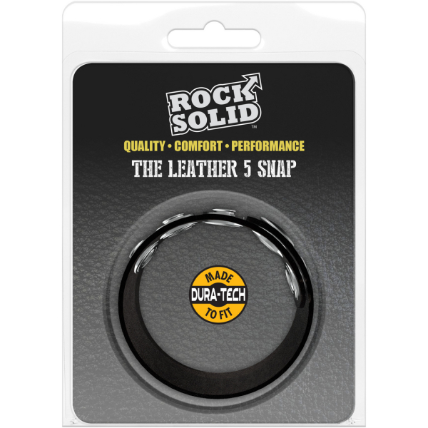 The Leather 5 Snap - Leather Cockring